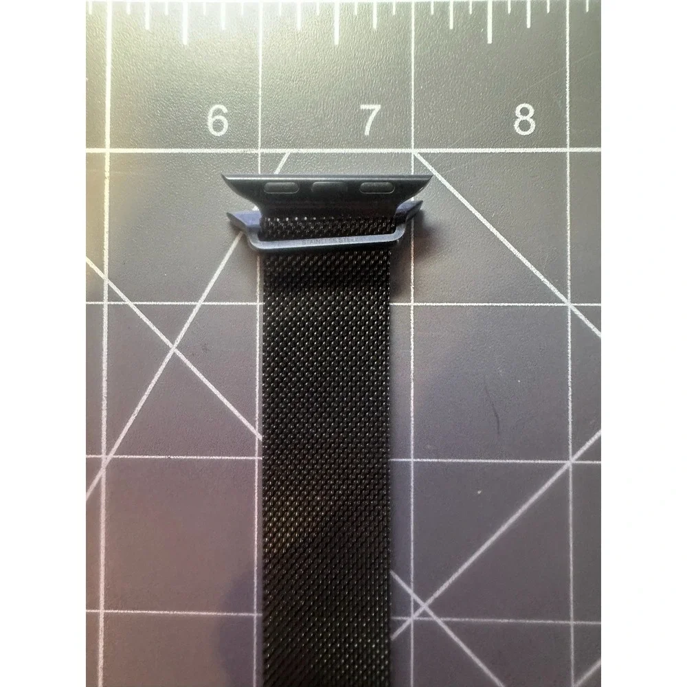 Lot Of 2! Apple Watch Metal Loop Wrist Bands For Apple Watch Black & Silver